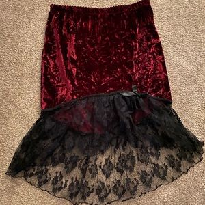 Dolls Kill x Widow Killer in Me Velvet Skirt